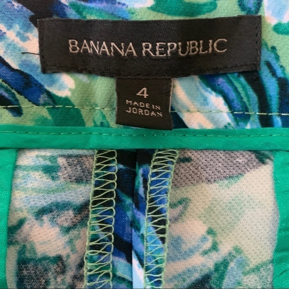 Banana Republic Green Avery Pant Size 4 Fun Print - Picture 8 of 10